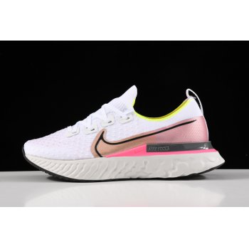2020 Nike React Infinity Run Flyknit Platinum Pink Orange Running Shoes CD4372-004 Shoes